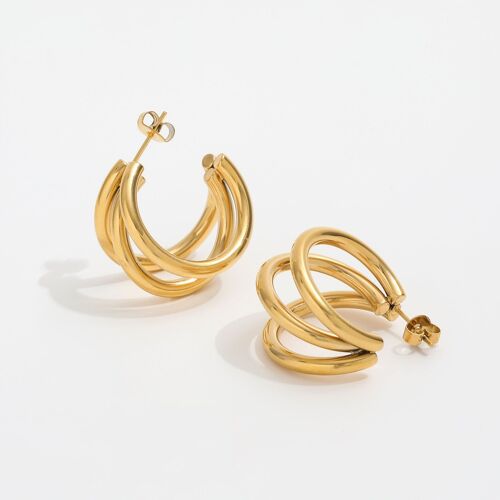 Annabel - Triple Arc Earrings