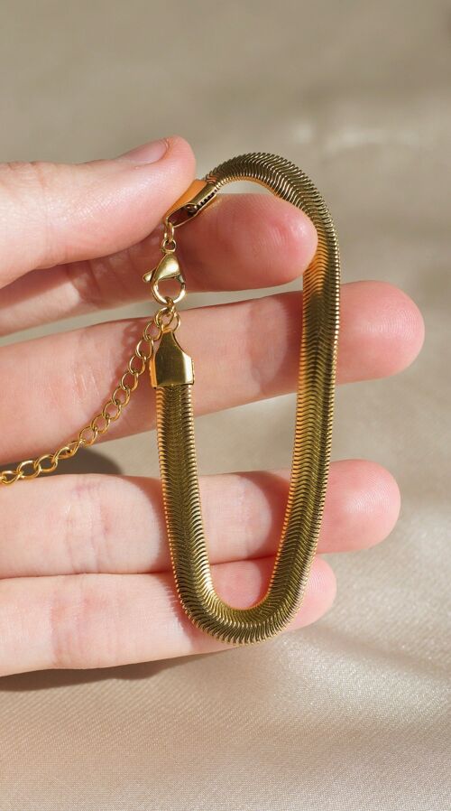 Alonna - 6mm Herringbone Chain Bracelet