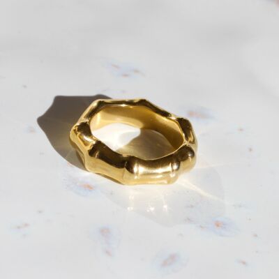 Anillo con hebilla de bambú