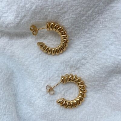 Fiona  - Spiral Hoop Earrings