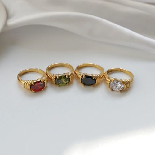 Owen - Textured Statement Crystal Rings