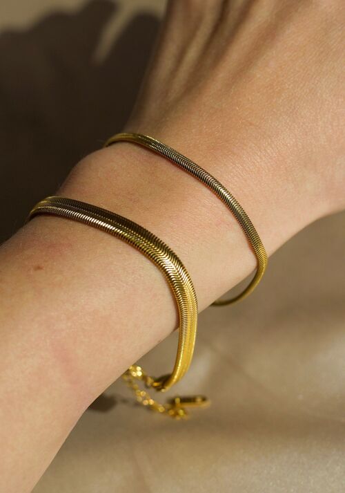Alonna - 3mm Herringbone Chain Bracelet