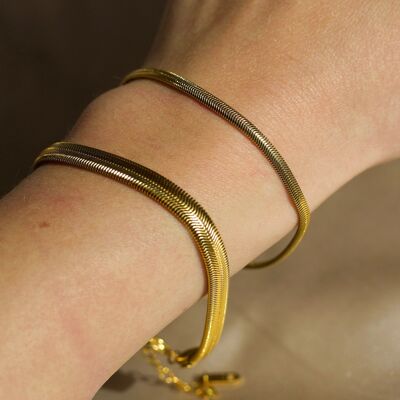 Alonna - Bracelet chaîne à chevrons 3mm