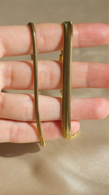 Alonna - Bracelet chaîne à chevrons 3mm 2