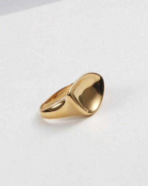 Brenna - Hammered Geometric Gold Ring