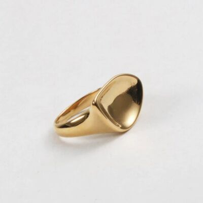 Brenna - Hammered Geometric Gold Ring