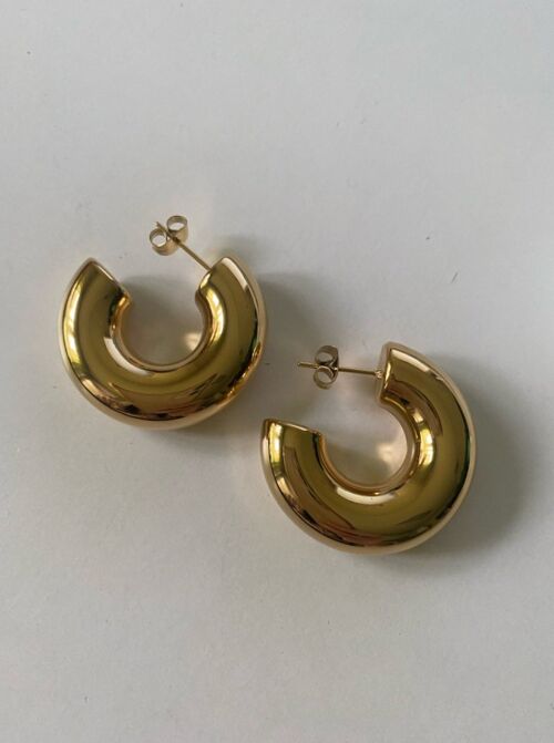 Theodora - Wide Geometric Hoop Earrings