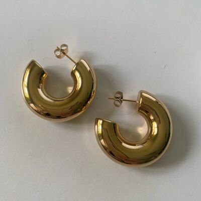Theodora - Wide Geometric Hoop Earrings