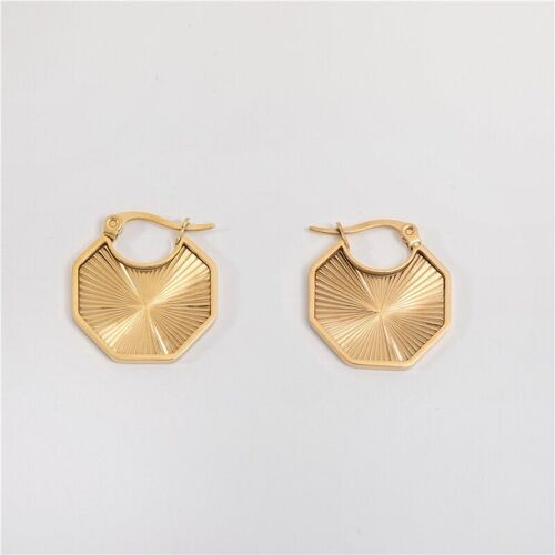 Achilles -  Textured Sunburst Flat Earrings