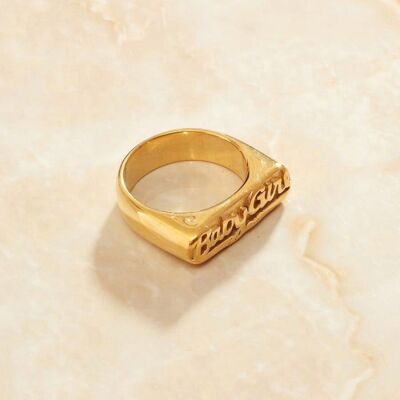 Leonie - Baby Girl Signet Punk Ring