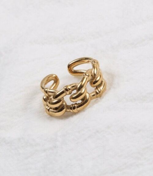 Thea - Wide Interwoven Knot Ring