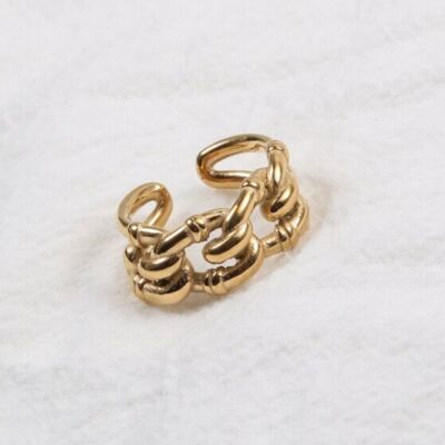 Thea - Wide Interwoven Knot Ring