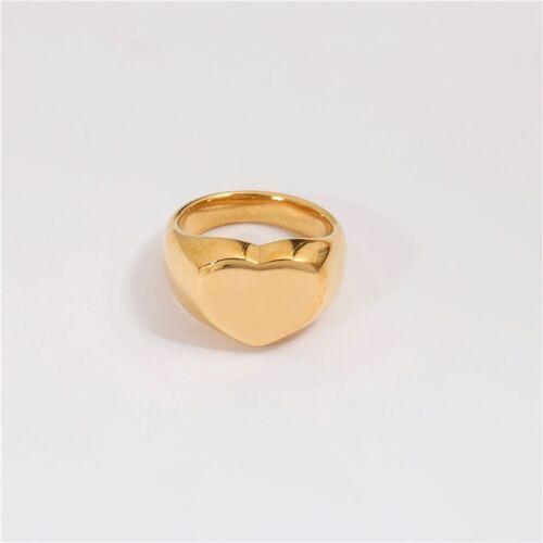 Heloise - Statement Chunky Heart Signet Ring