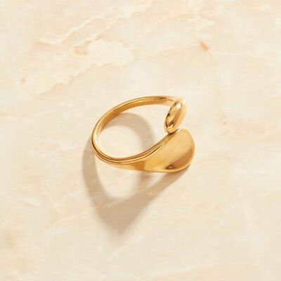 Raphael - Open Asymmetrical Droplet Gold Ring