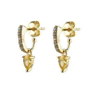 Adora - Boucles d'oreilles Huggy Dainty Crystal Drop Pavé 15