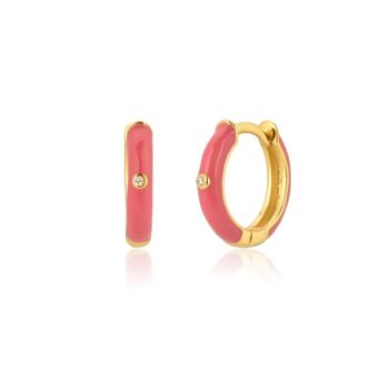 Blanch - Ename Glaze Huggie Hoops Différentes Couleurs 1