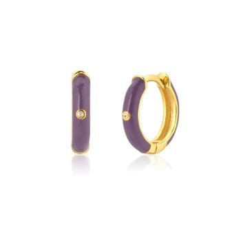 Blanch - Ename Glaze Huggie Hoops Différentes Couleurs 4