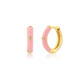 Blanch - Ename Glaze Huggie Hoops Différentes Couleurs 6