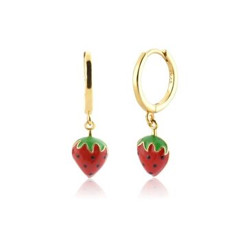 Birkenhead - Boucles d'oreilles Huggy en émail avec assortiment de fruits 28