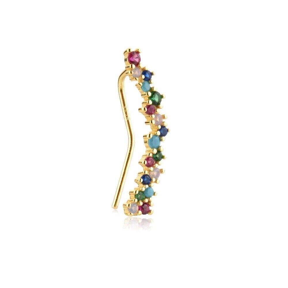 Carmel - Orecchino climber in cristallo arcobaleno Tutti Frutti