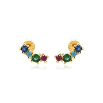 Carmel - Tutti Frutti Rainbow Dainty Studded Earrings