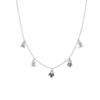 Geneve - Collier ras du cou multi-breloques en cristal Honey Bee 3