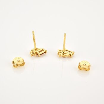 Geneve - Boucles d'oreilles puces en cristal Honey Comb 6