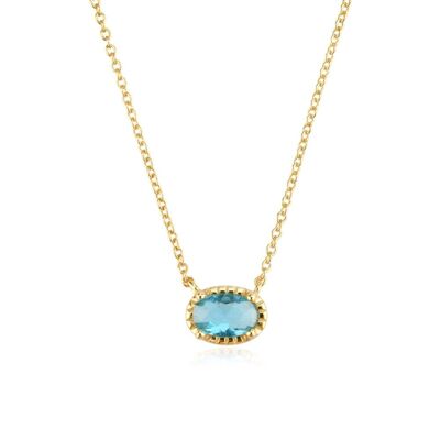 Maui - Collier pendentif Dainty bleu océan