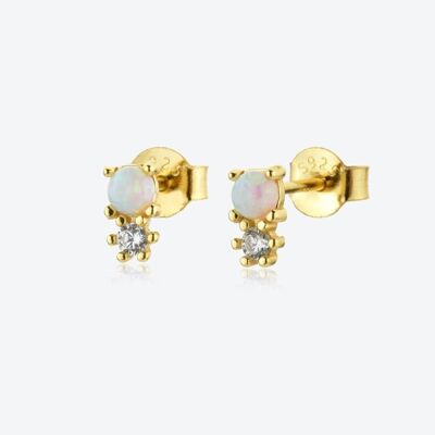 Padma - Dainty Fire Opal Post Earrings