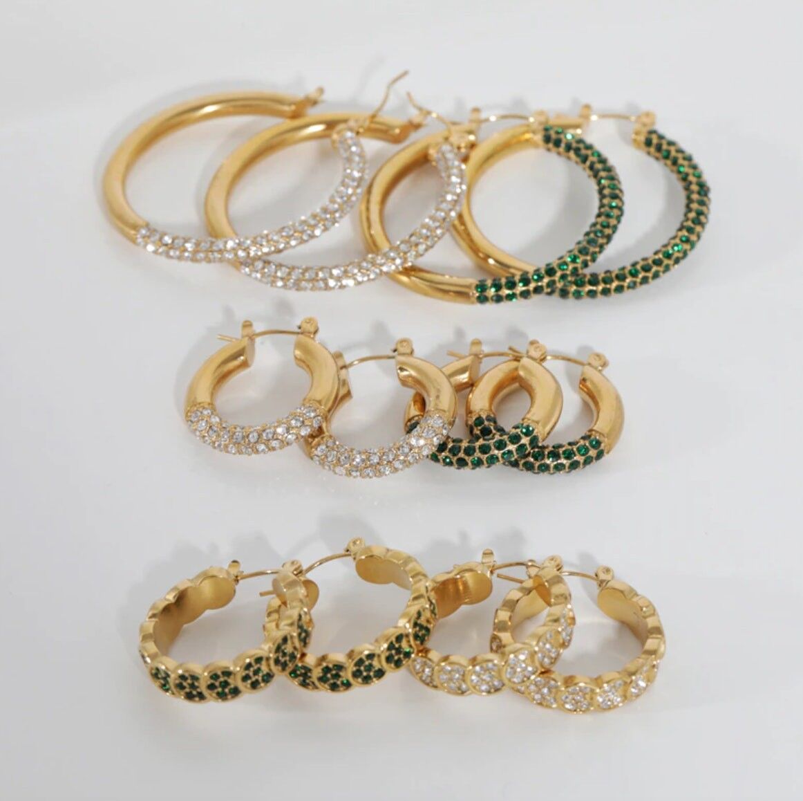 Parlan - Crystal Pavé Hoops Different Sizes