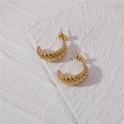 Myron - 20mm Hoop Croissant Earrings