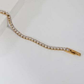 Zebedeo - Collier ras du cou et bracelet en cristal clair 6