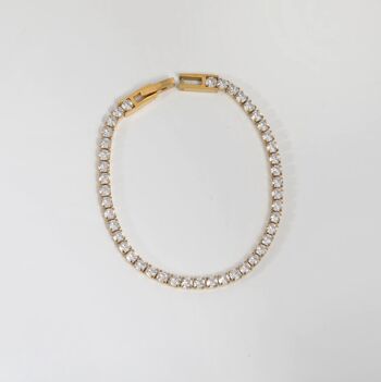 Zebedeo - Collier ras du cou et bracelet en cristal clair 10