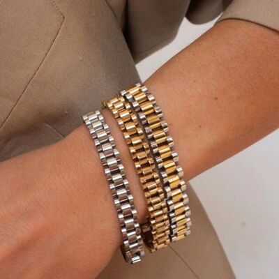Aiden - Gold Watch Chain Crystal Bracelet Different Colours