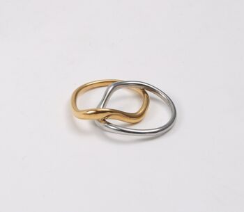 Pierini - Bague Noeud Or-Argent Entrelacés 5