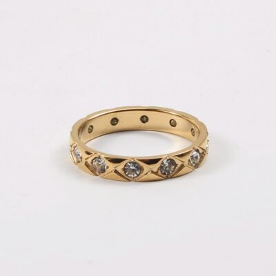 Hee-Young - Rhombus Sparkle Celebration Gold Band