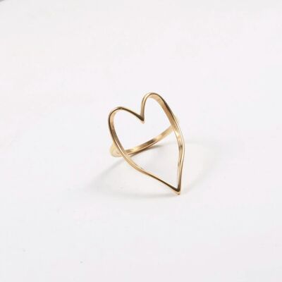 Lovestruck - Anello a cuore aperto con dichiarazione