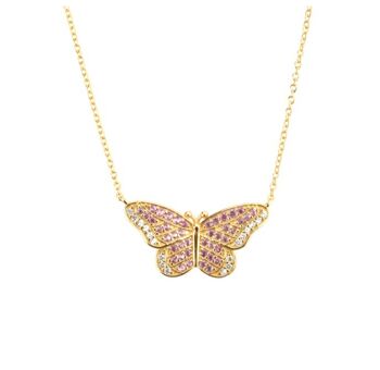 Suzan - Collier pendentif à breloque papillon 1