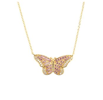 Suzan - Collier pendentif à breloque papillon 10