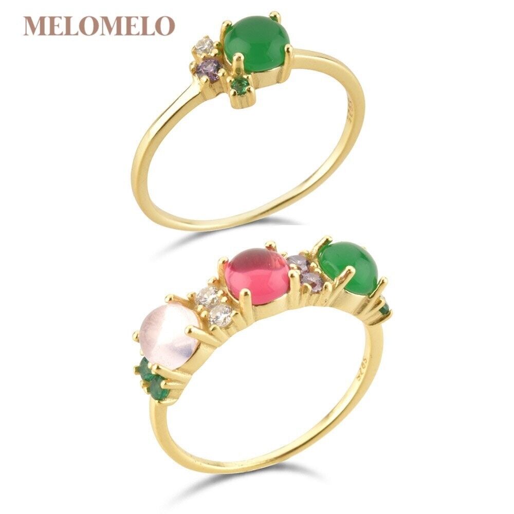 Cotone - Anello a fascia in oro con goccioline artigianali