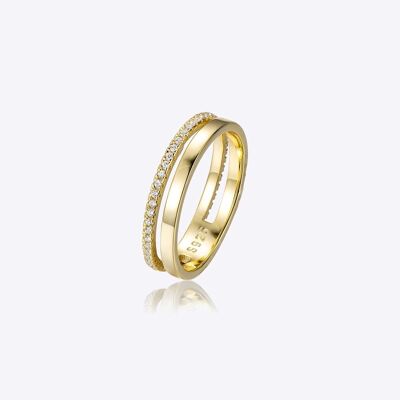 Kisil - Double Band Diamond Pave Ring