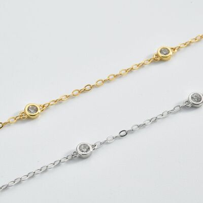 Roma - Simple Gold Diamond Chain Bracelet