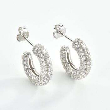 Hauser - From the Block Chunky Pave Huggy Boucle d'oreille 6