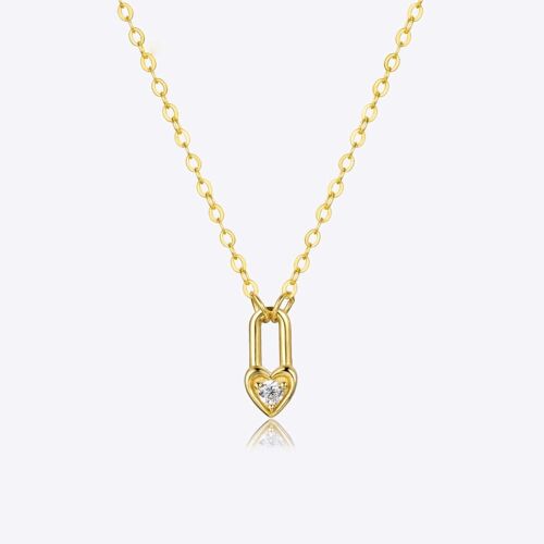 Shura - Heart Lock Charm Necklace