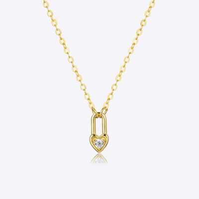 Shura - Heart Lock Charm Necklace