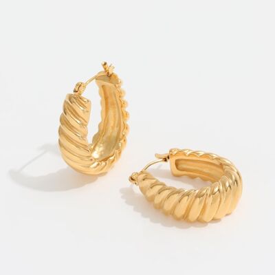 Vadim - Large Hoop Croissant Earrings