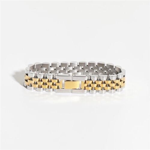 Yura - Woven Gold Silver Watch Chain Bracelet