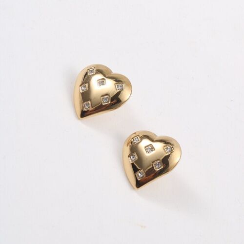 Marie - Statement Heart Earrings