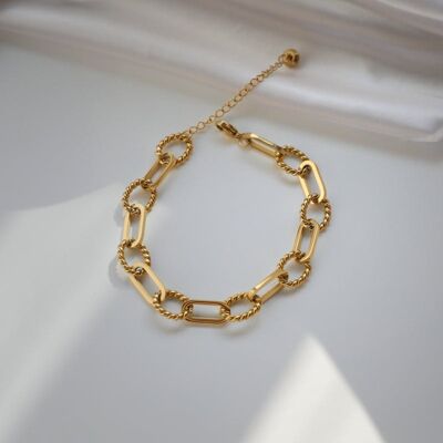 Euridice - Large Box & Rope Chain Bracelet