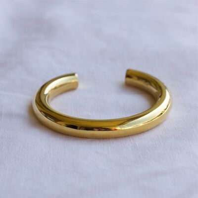 Fisk - Chunky Polished Cuff Bracelet Gold Silver